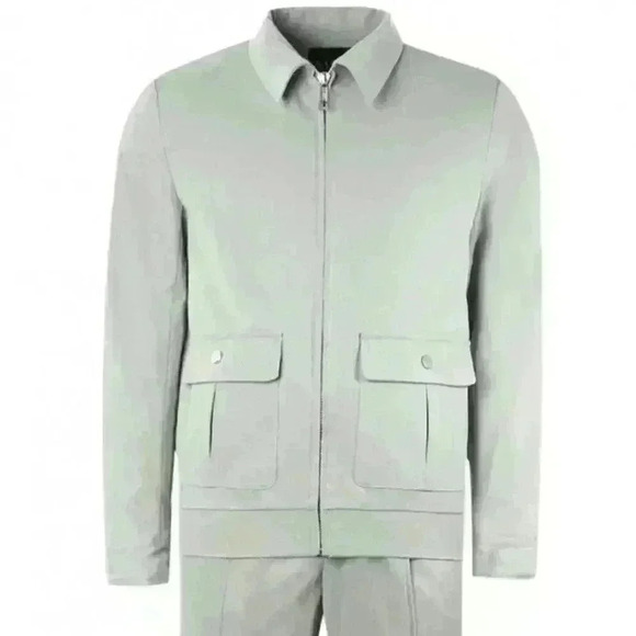 Boohoo MAN Men's Slim Fit Sage Utility Harrington Woven Jacket Size M - Picture 2 of 7